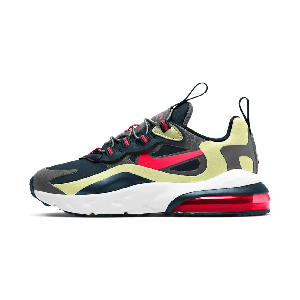 Nike Air Max 270 React Iron Grey Bright Crimson (PS) (BQ0102-015)