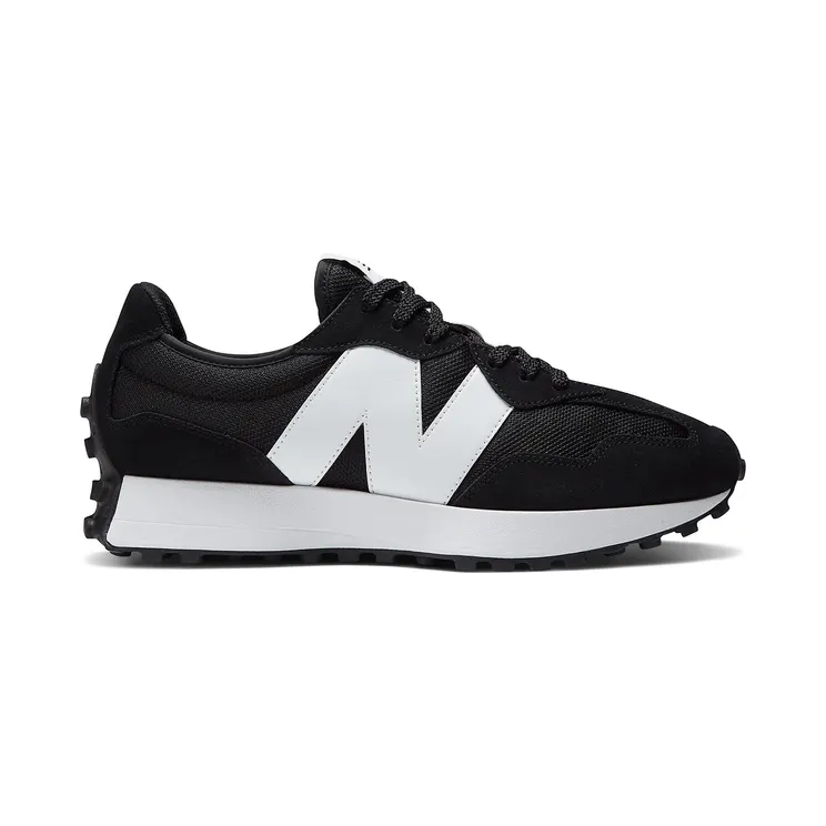New Balance 327 Black White N Logo (MS327CBW)