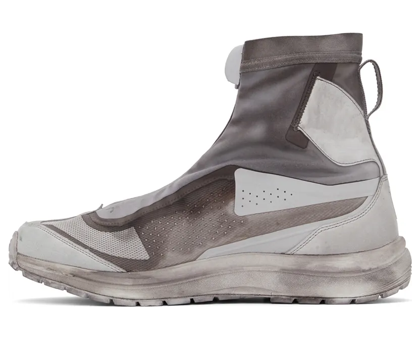 11 by Boris Bidjan Saberi White & Grey Salomon Edition Bamba 2 High Sneakers (113 11xS) (3)