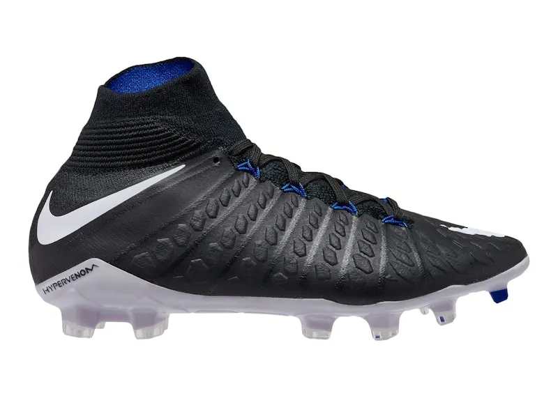 Nike Hypervenom Phantom 3 DF FG Black White Game Royal (882087-002)