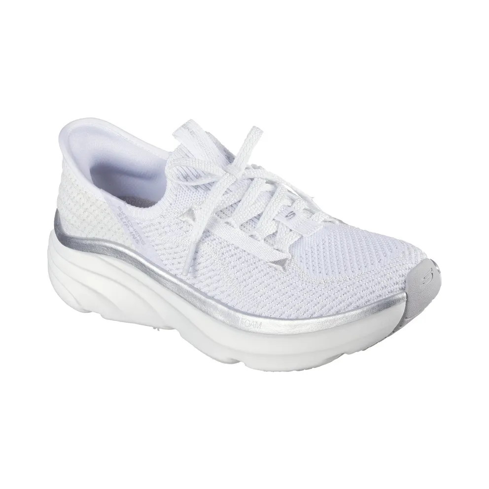 Skechers Slip-ins Relaxed Fit: D’Lux Vapor – Evening Glowing Sneaker White/Silver