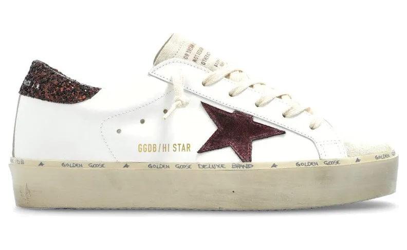 Golden Goose Hi Star Glitter Heel White Purple (GWF00118.F007526.12278)
