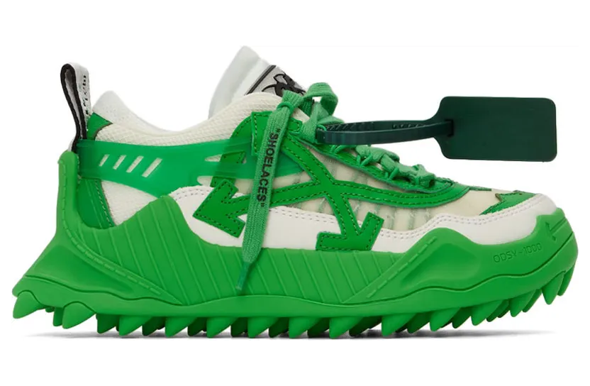Off-White Off-White & Green Odsy 1000 Sneakers (OWIA180S22FAB0010155)