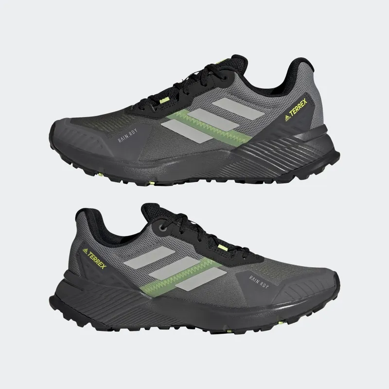 Adidas Terrex Soulstride RAIN.RDY Trail Running Grey Four / Grey Two / Pulse Lime (GZ9032)