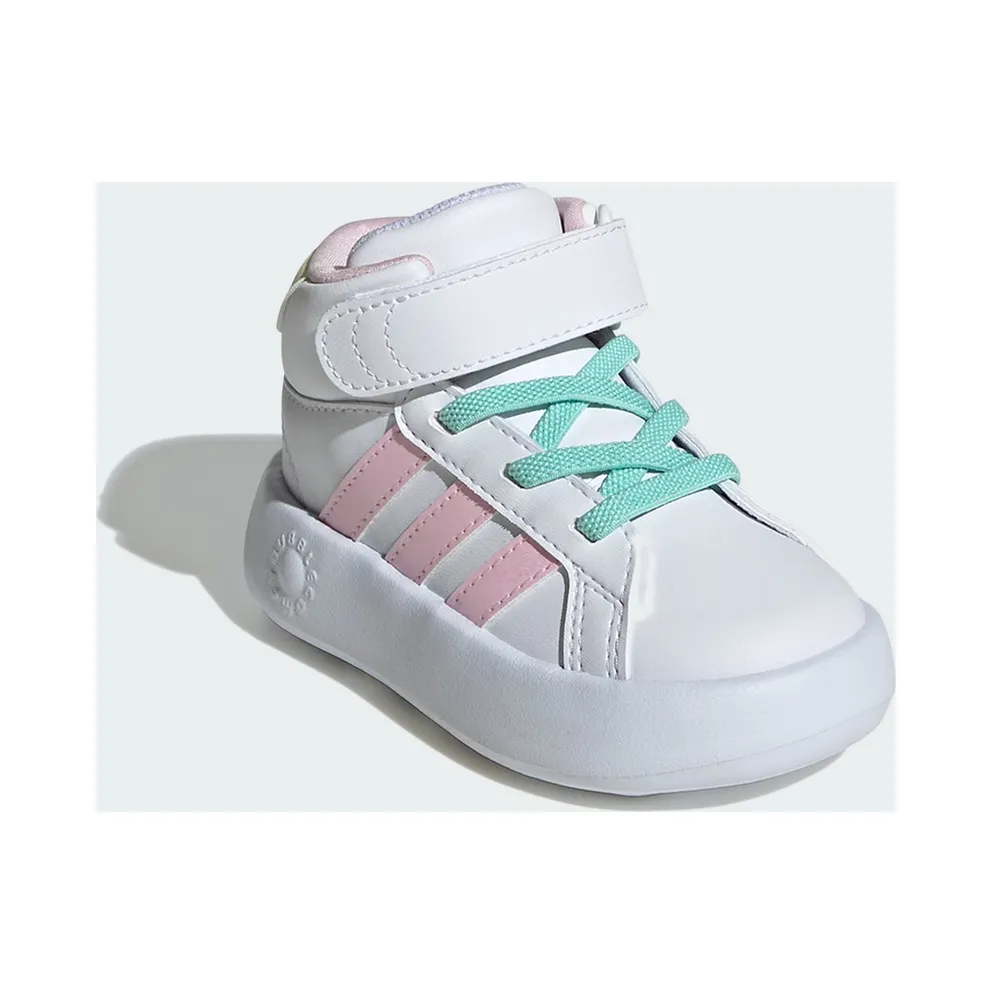 Adidas Grand Court Mid Kids Cloud White / Clear Pink / Ice Yellow (IE8704)