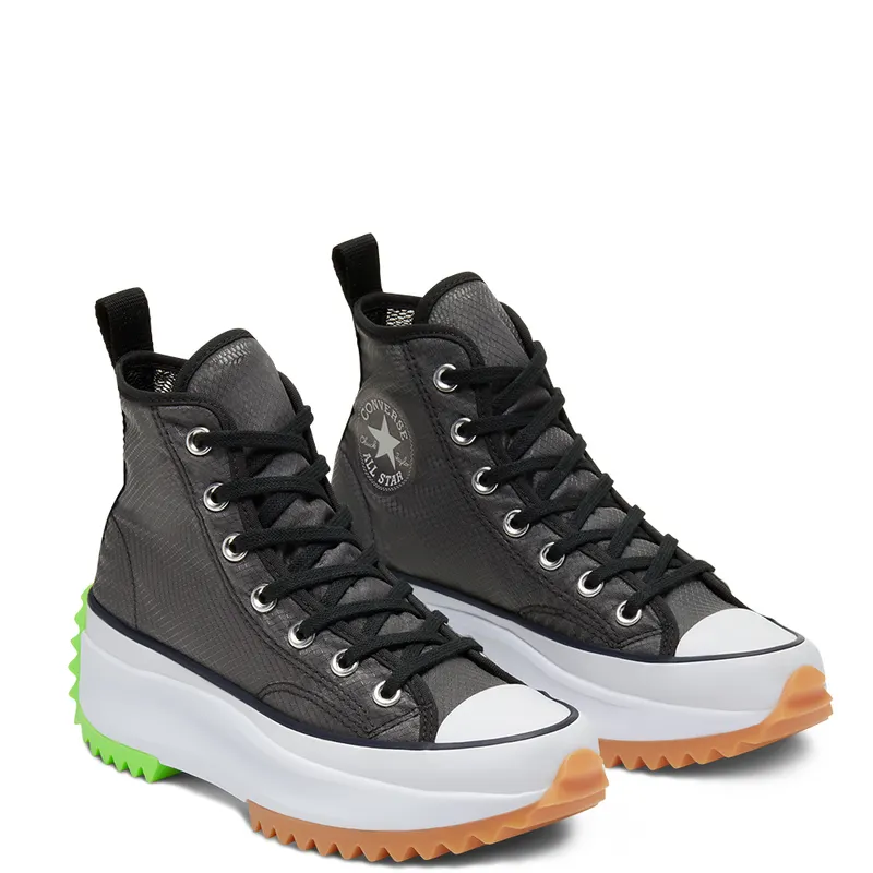 Converse Run Star Hike High Concrete Heat Black Black/White-Ghost Green (167852C)
