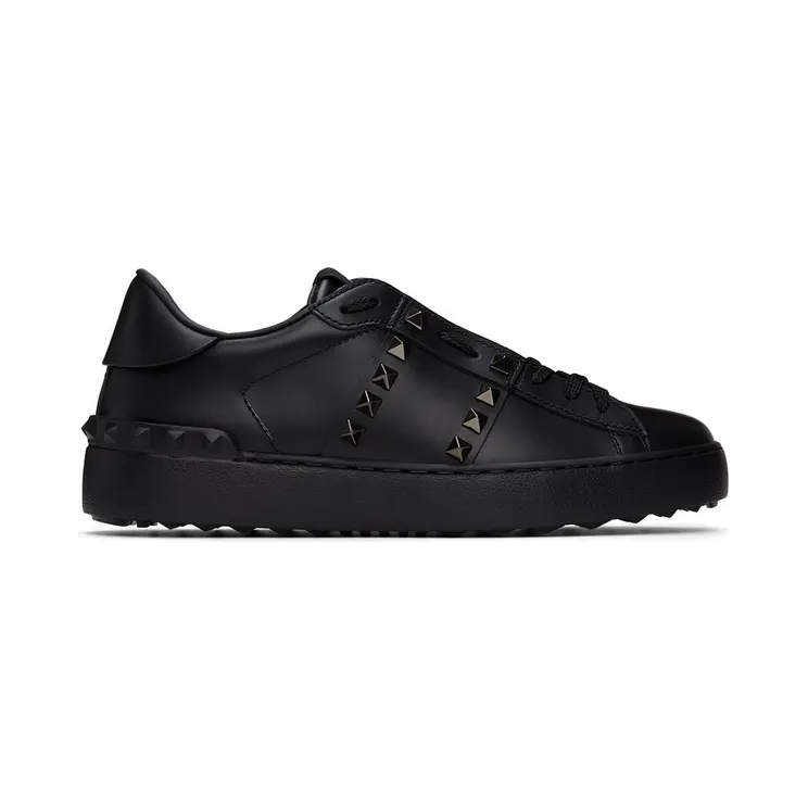 Valentino Garavani Black Rockstud Untitled Open Sneakers (WW2S0A01BXE)