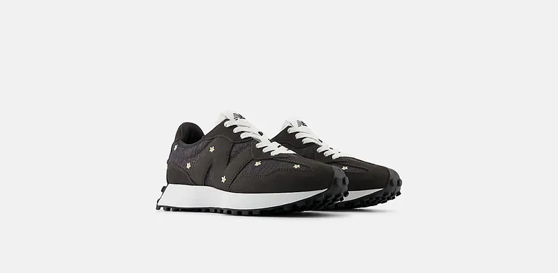 New Balance 327 Black Cement Floral Embroidery (WS327DCB)