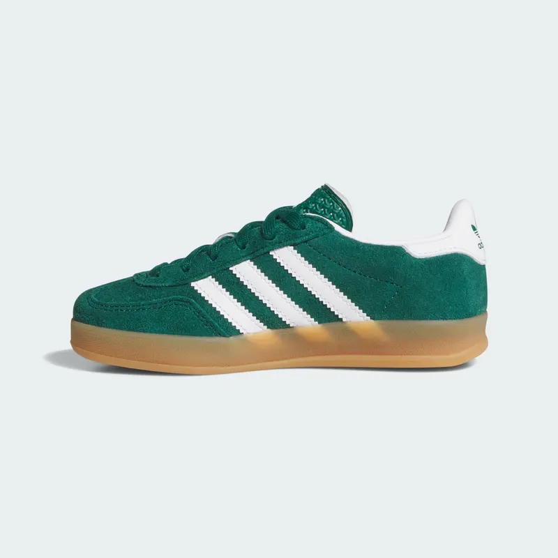 Adidas GAZELLE INDOOR Shoes Collegiate Green / Cloud White / Gum (IH9134)