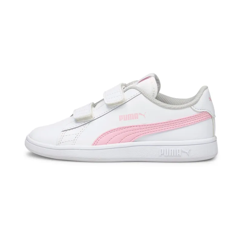 PUMA Smash V2 Kids’ White/Pink Lady (365173-28)