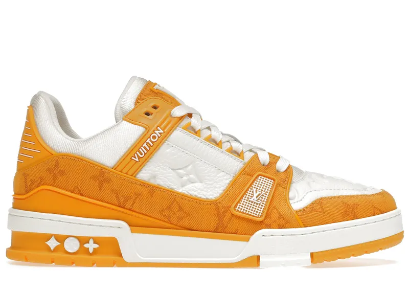 Louis Vuitton Trainer Yellow Monogram Denim White (1A9JHB)