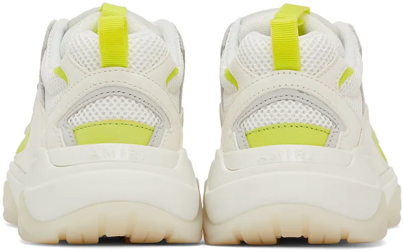 AMIRI White & Yellow Bone Runner Low-Top Sneakers (PF22MFS001-780)