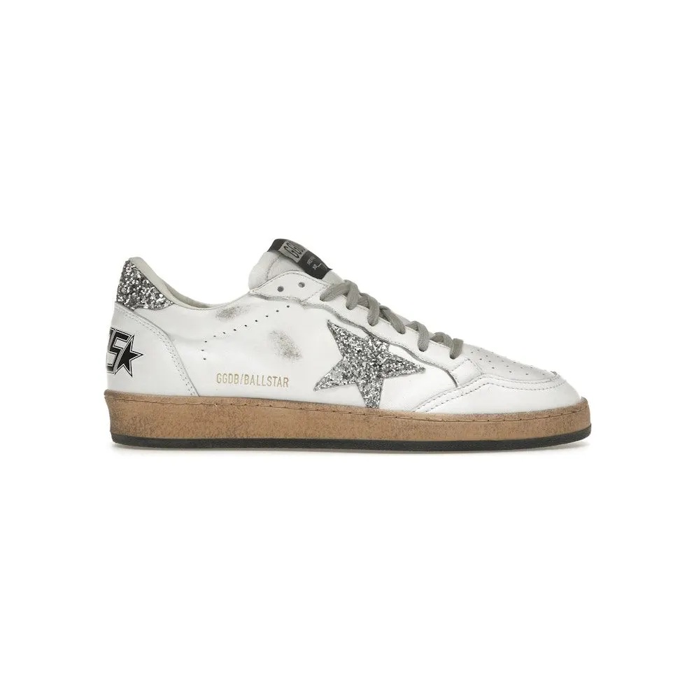 Golden Goose Ball Star White Silver Glitter (GWF00117.F003773.11325)