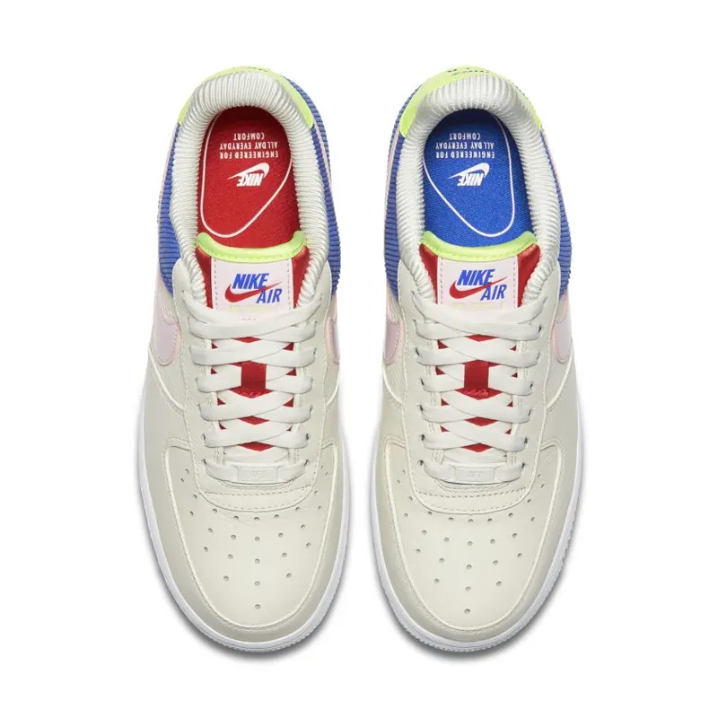 Nike Air Force 1 Low Corduroy (W) Sail/Arctic Pink-Racer Blue (AQ4139-101)