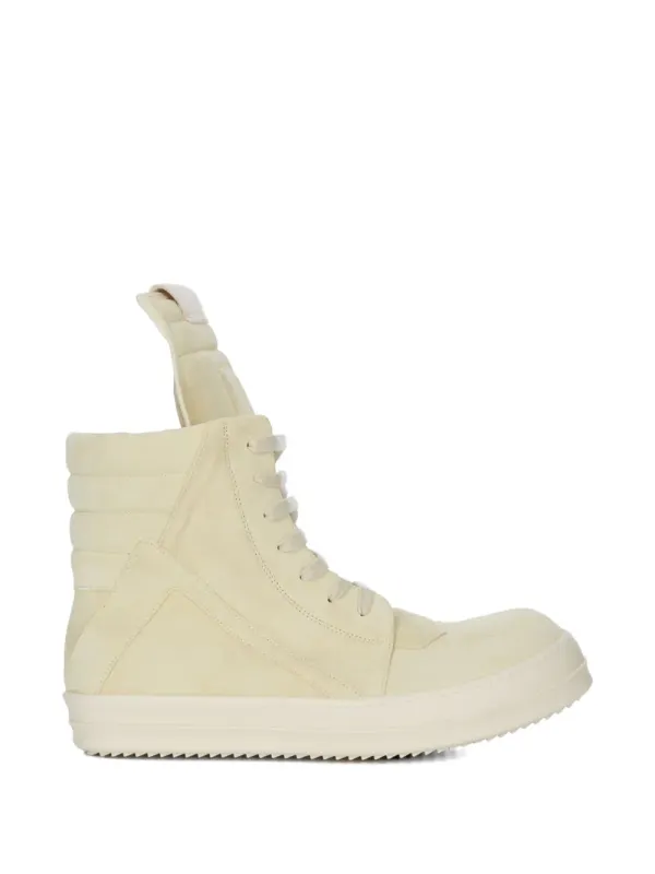 Rick Owens Geobaskets leren sneakers with rits – Beige (RR01F2894LVS)