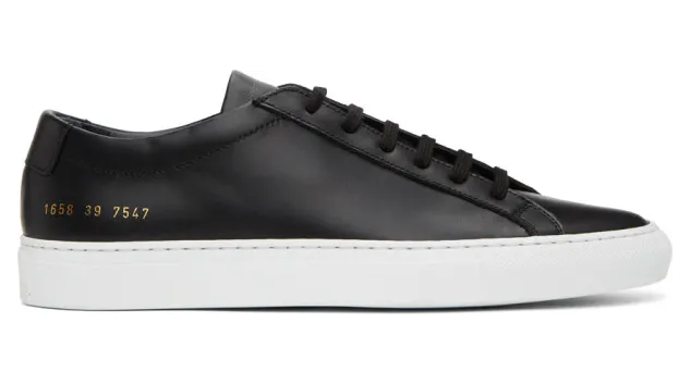 Common Projects Black Original Achilles Low Sneakers (1658)