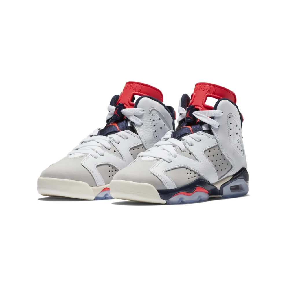 Jordan 6 Retro Tinker (GS) White/Infrared 23-Neutral Grey-Obsidian (384665-104)