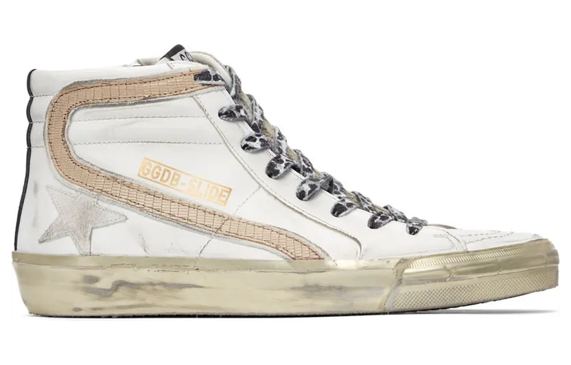 Golden Goose White Slide Leather Sneakers (GWF00115.F002452.10874)