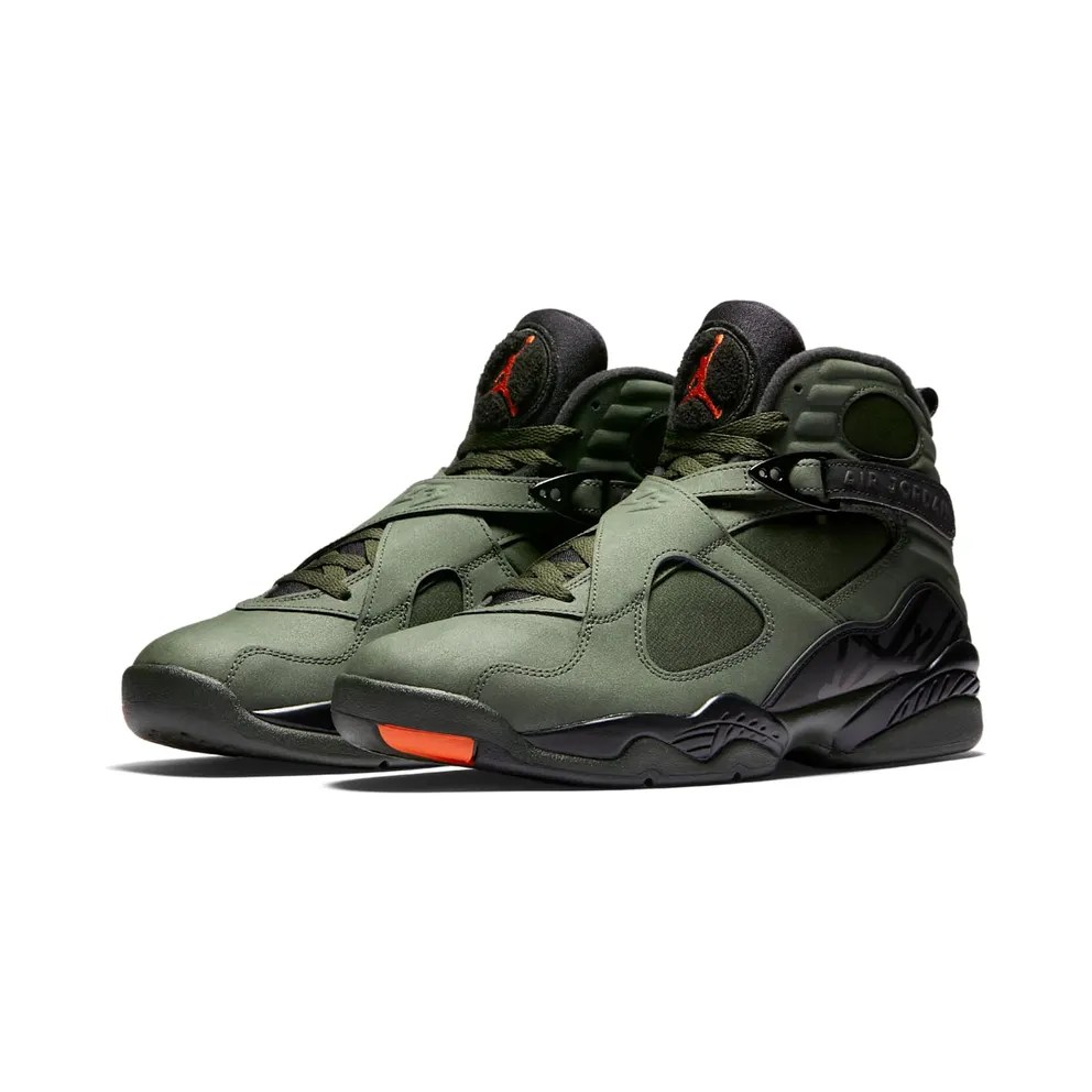 Jordan 8 Retro Take Flight “Undefeated” Sequoia/Black-Wolf Grey-Max Orange (305381-305)