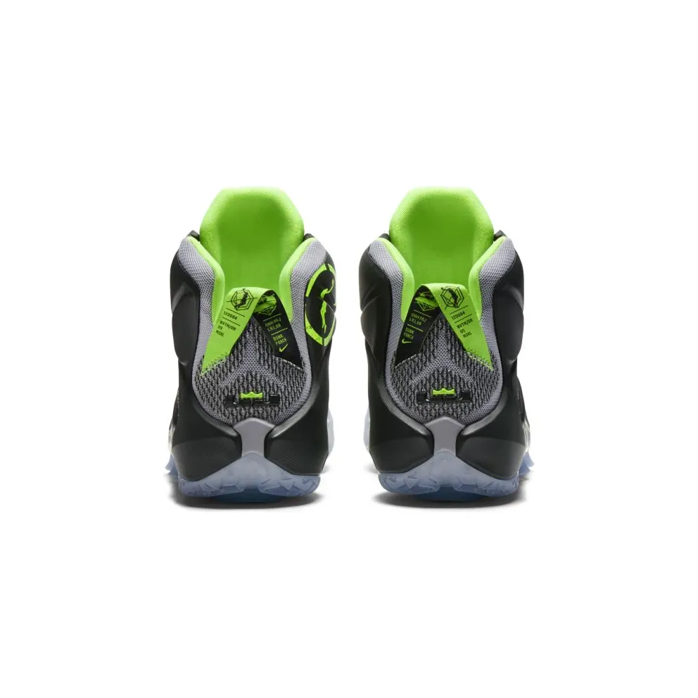 Nike LeBron 12 Dunk Force Dark Magnet Grey/Magnet Grey-Electric Green (684593-001)