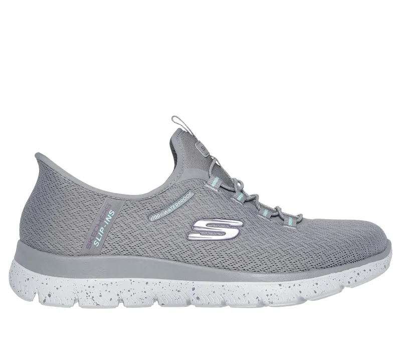 Skechers Slip-ins Waterproof “Grey / Aqua” (150199GYAQ)