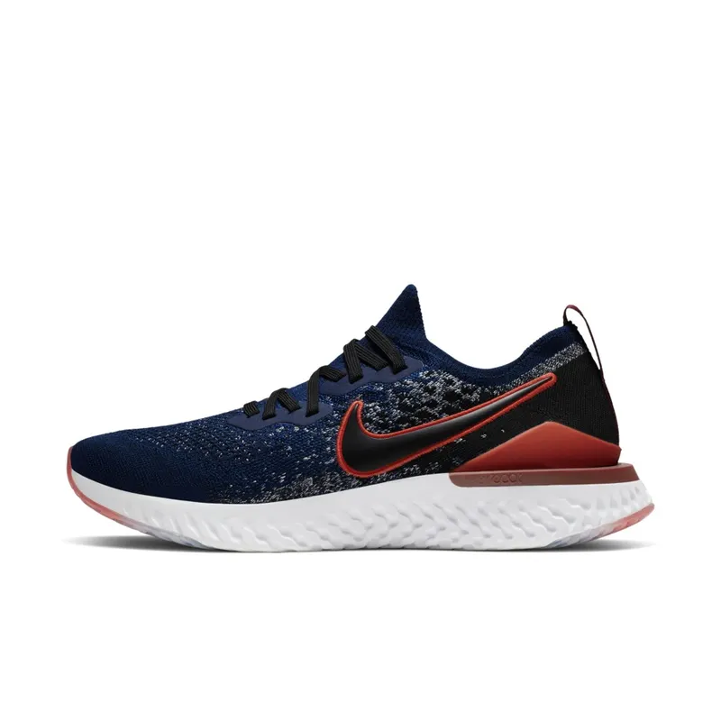Nike Epic React Flyknit 2 Rabid Panda Blue Void/Habanero Red-Team Red-Black (CJ0770-400)