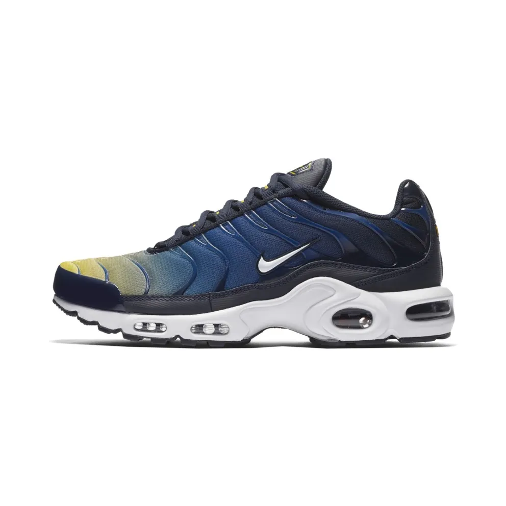 Nike Air Max Plus Gradient Pack (Obsidian) Obsidian/Gym Blue-Lemon Wash-White (852630-407)