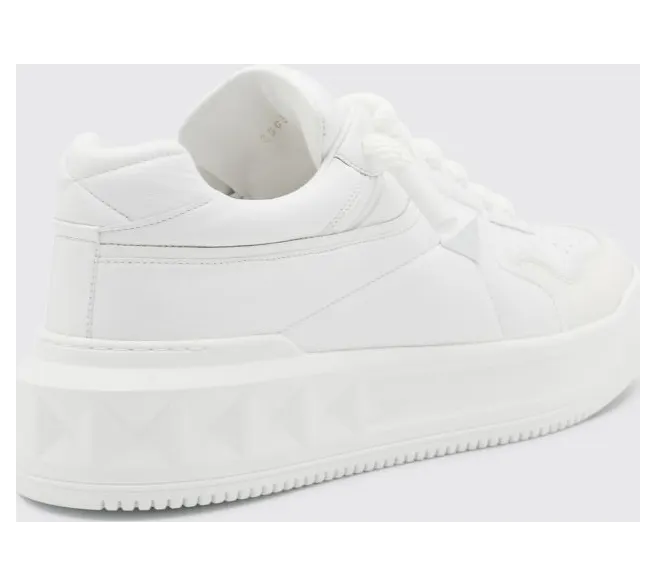 Valentino garavani One Stud XL Low Top Sneakers in Nappa Leather White (S0G37XTM0BO) (2)
