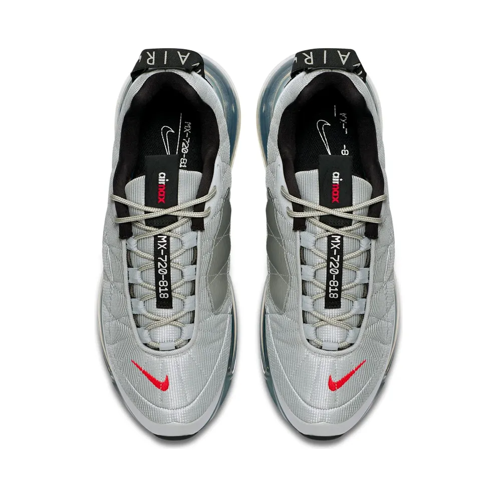 Nike Air MX 720-818 ‘Silver Bullet’ Metallic Silver/Black/University Red (CW2621-001)