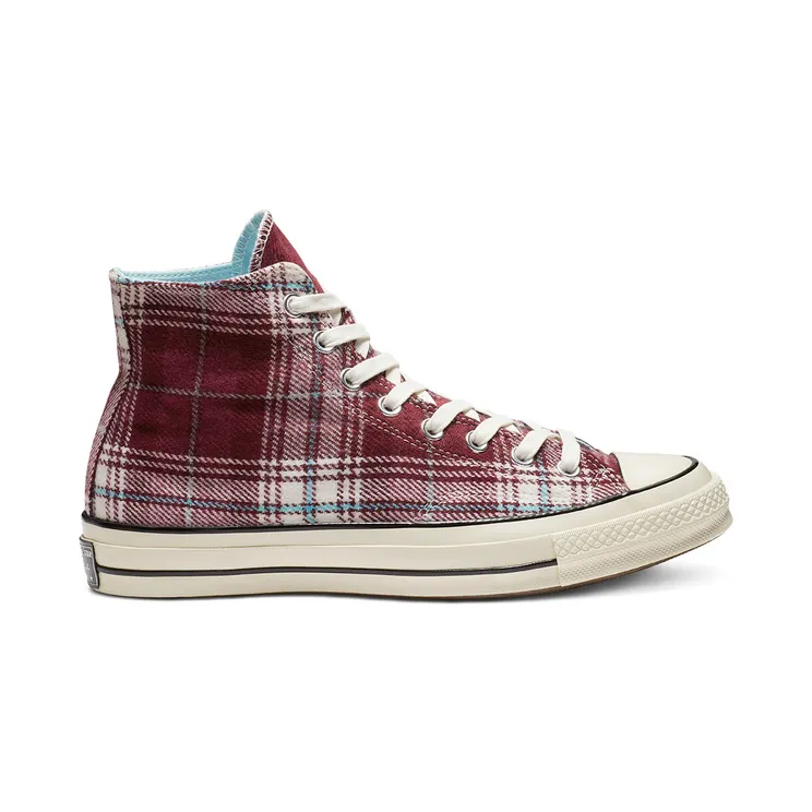 Converse Chuck Taylor All Star 70 Hi ‘Plaid Pack’ Dark Burgundy/Cyan Tint (162403C)