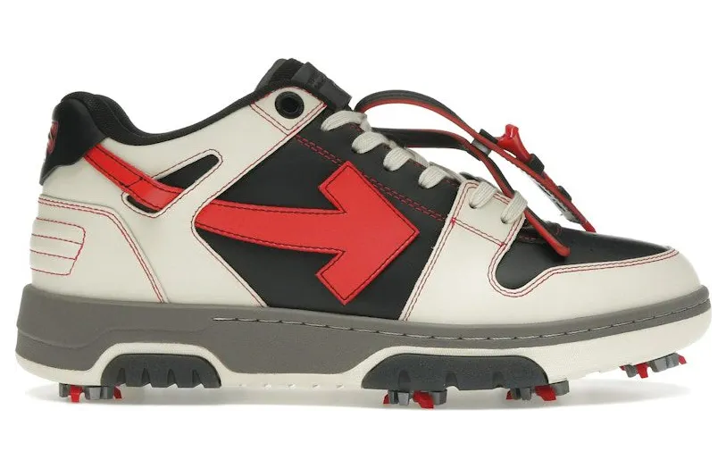 OFF-WHITE Out Of Office OOO Low Tops Golf Paris Hilinski Red Black (OMIA29DT24LEA0010325)