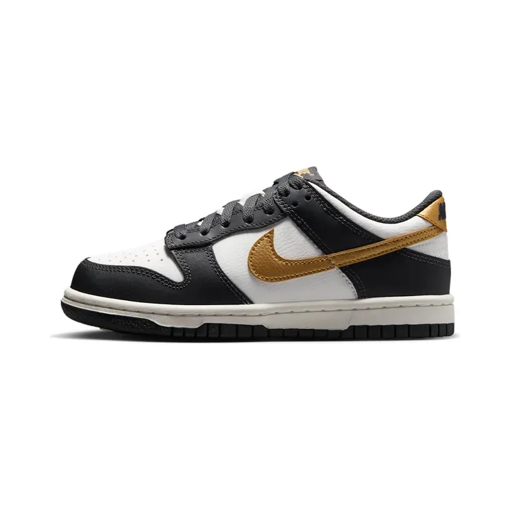 Nike Dunk Low GS “Summit White / Anthracite / Metallic Gold” (HV2533-100)