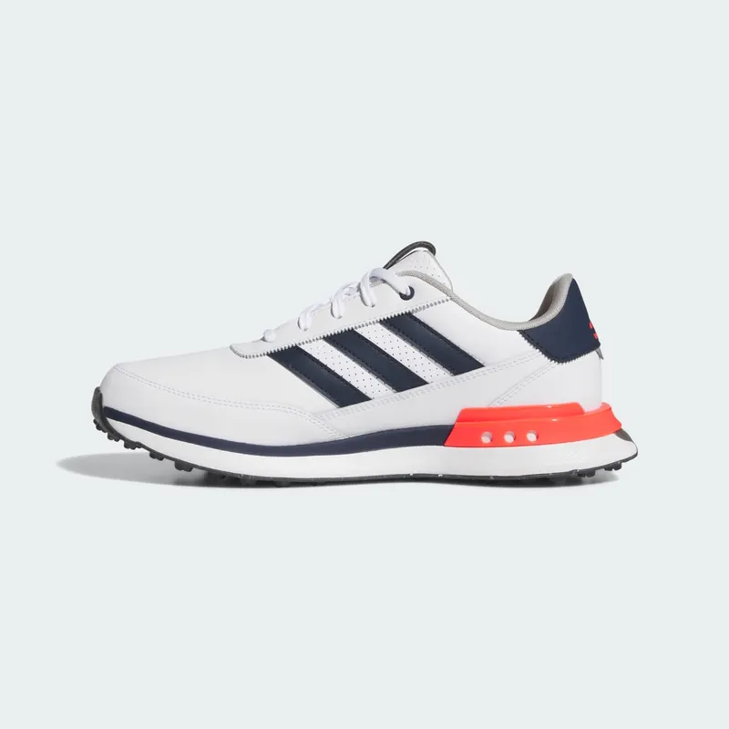 adidas S2G 24 Leather Spikeless Golf Cloud White Collegiate Navy Lucid Red (IH8523)