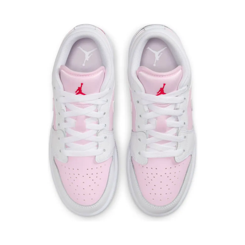 Jordan 1 Low GS “Pink Foam Fire Red White” (553560-608)