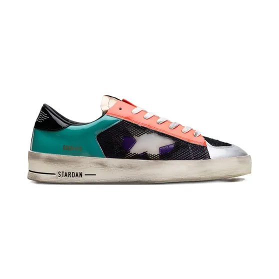 Golden Goose Stardan Lab aus Lackleder und Mesh mit Gummi-Stern “Black” (GMF00370F006973)