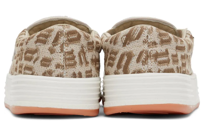 Palm Angels Beige Jacquard Logo Sneakers (PWIA040S22FAB0016160) (2)