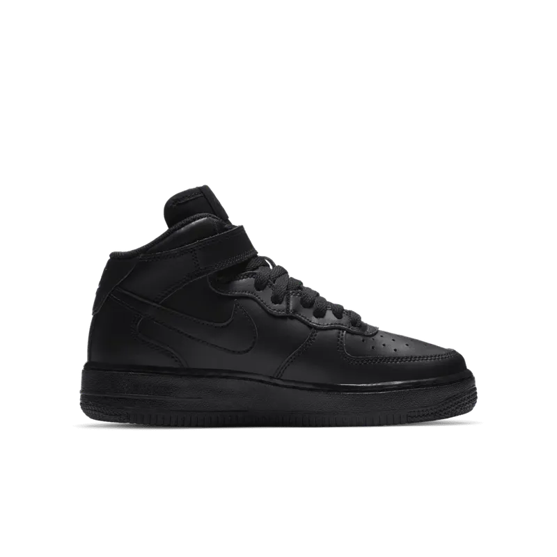 Nike Air Force 1 Mid Black 2014 (GS) Black/Black (314195-004)