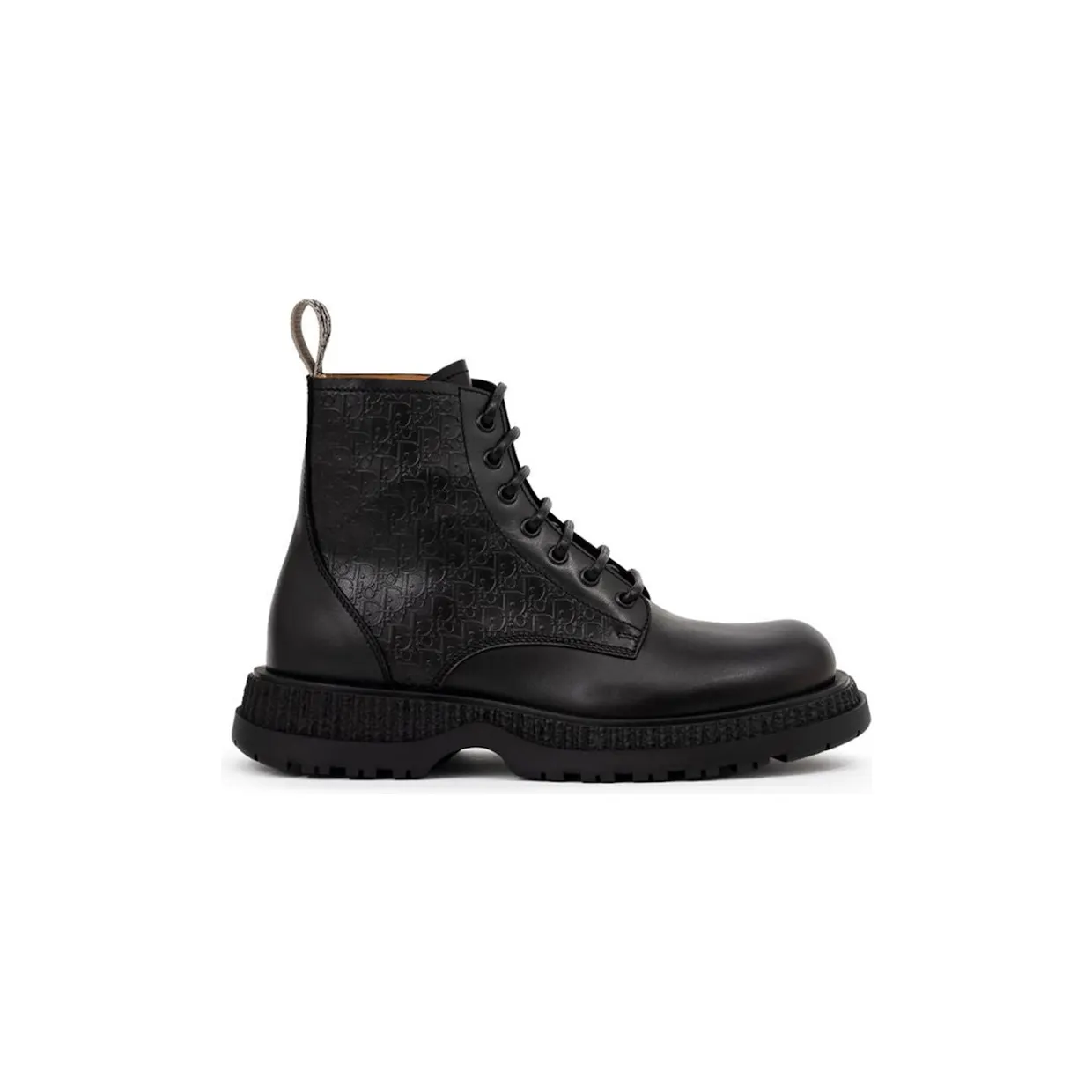 Dior Buffalo Lace Up Ankle Boots Dior Oblique Debossed Black (3BO342ZXK H900)