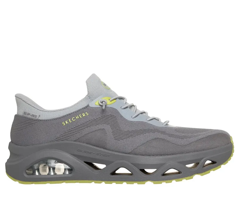 Skechers Slip-ins: Uno Glide-Step “Air Gliders Sneaker Grey / Limoen” (183421GYLM)