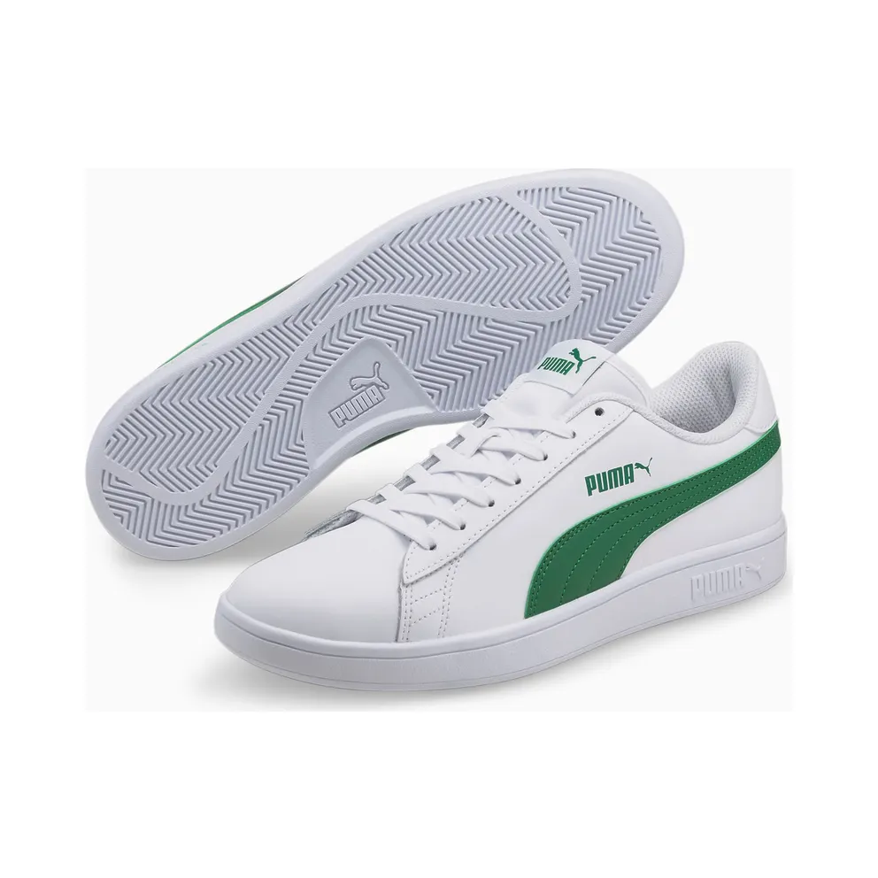 Puma Smash v2 leren White/Green (365215-03)