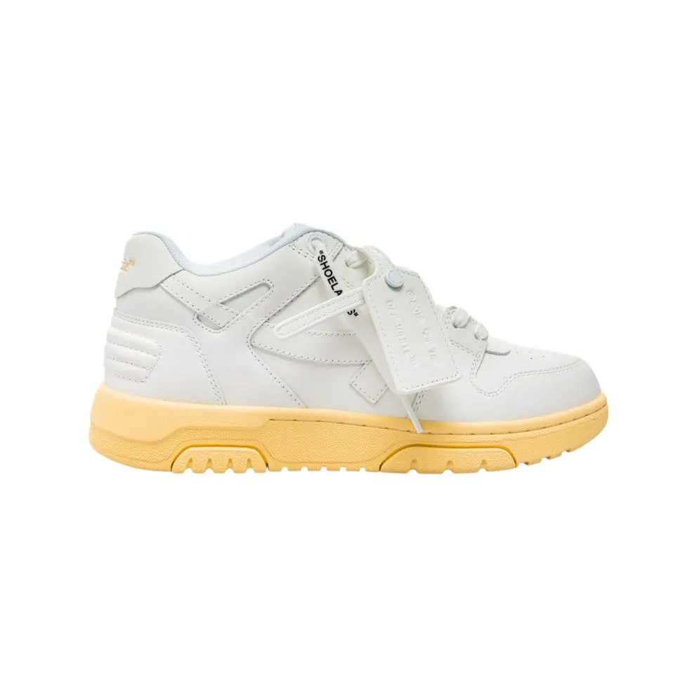OFF-WHITE Out Of Office OOO Low Tops White Yellow (OMIA189F23LEA0010101)
