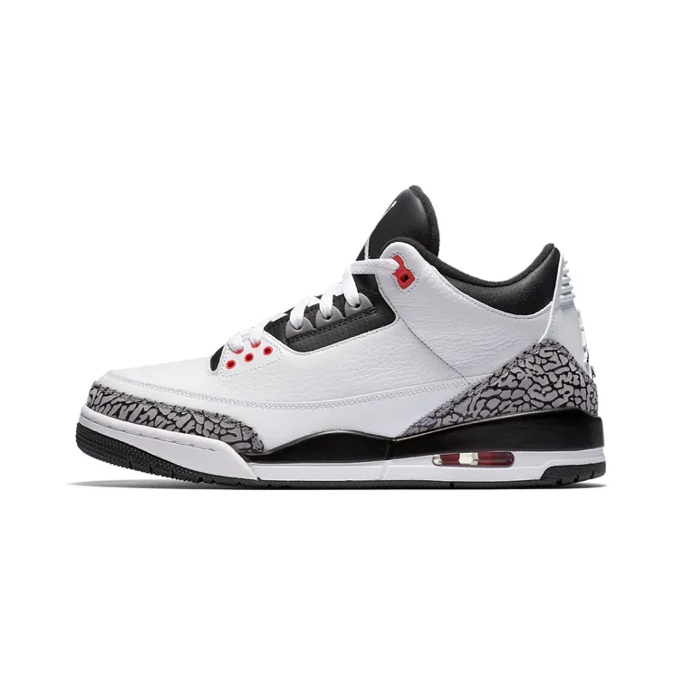 Air Jordan 3 Retro “White / Cement Grey / Infrared 23 / Black” (136064-123)