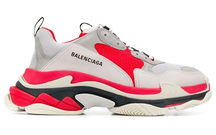Balenciaga Triple S Red Grey White
