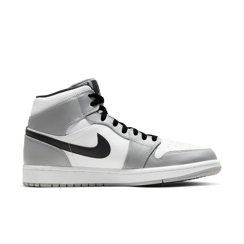 Jordan 1 Mid Light Smoke Grey Light Smoke Grey/Black-White (554724-092)