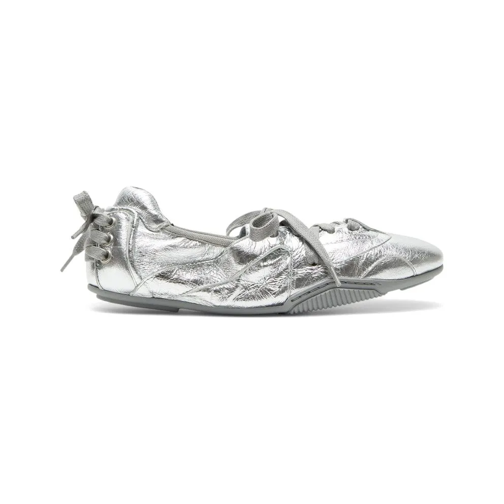 Acne Studios Lace-Up Leather Shoes Silver Grey (FN-WN-SHOE000998 AXA)