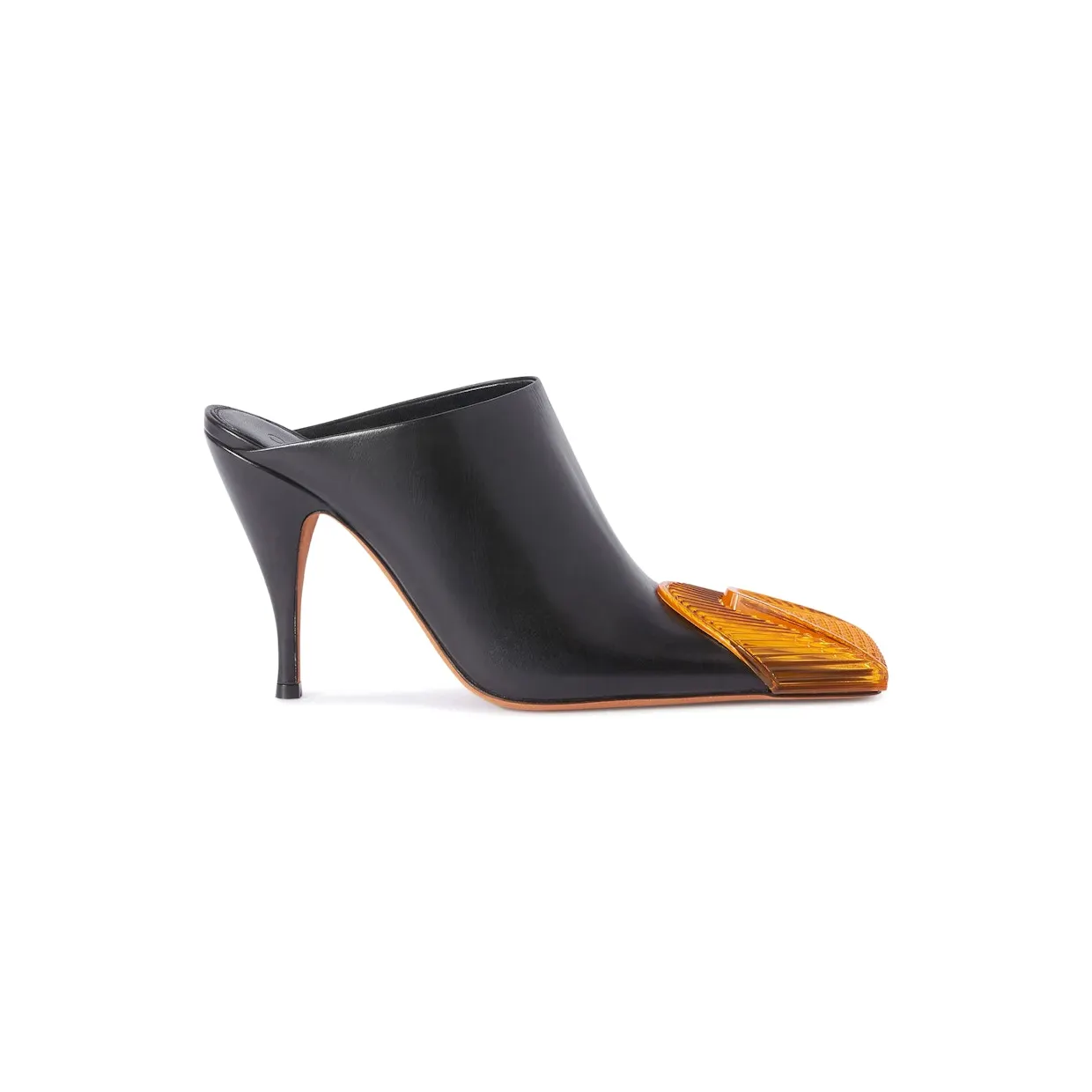 OFF-WHITE Lunar Mules Black Orange (OWIJ038F23LEA0011020)