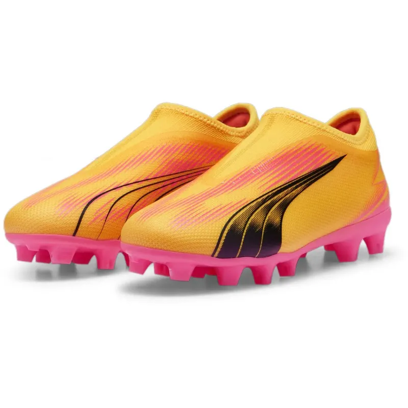 Puma Ultra Match Laceless FG/AG Kids Nockenschuhe, orange, Größe 34 (107770)