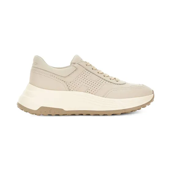Hogan H669 sneakers met plateauzool en geperforeerd detail – Beige (HXW6690GC10U45B013)