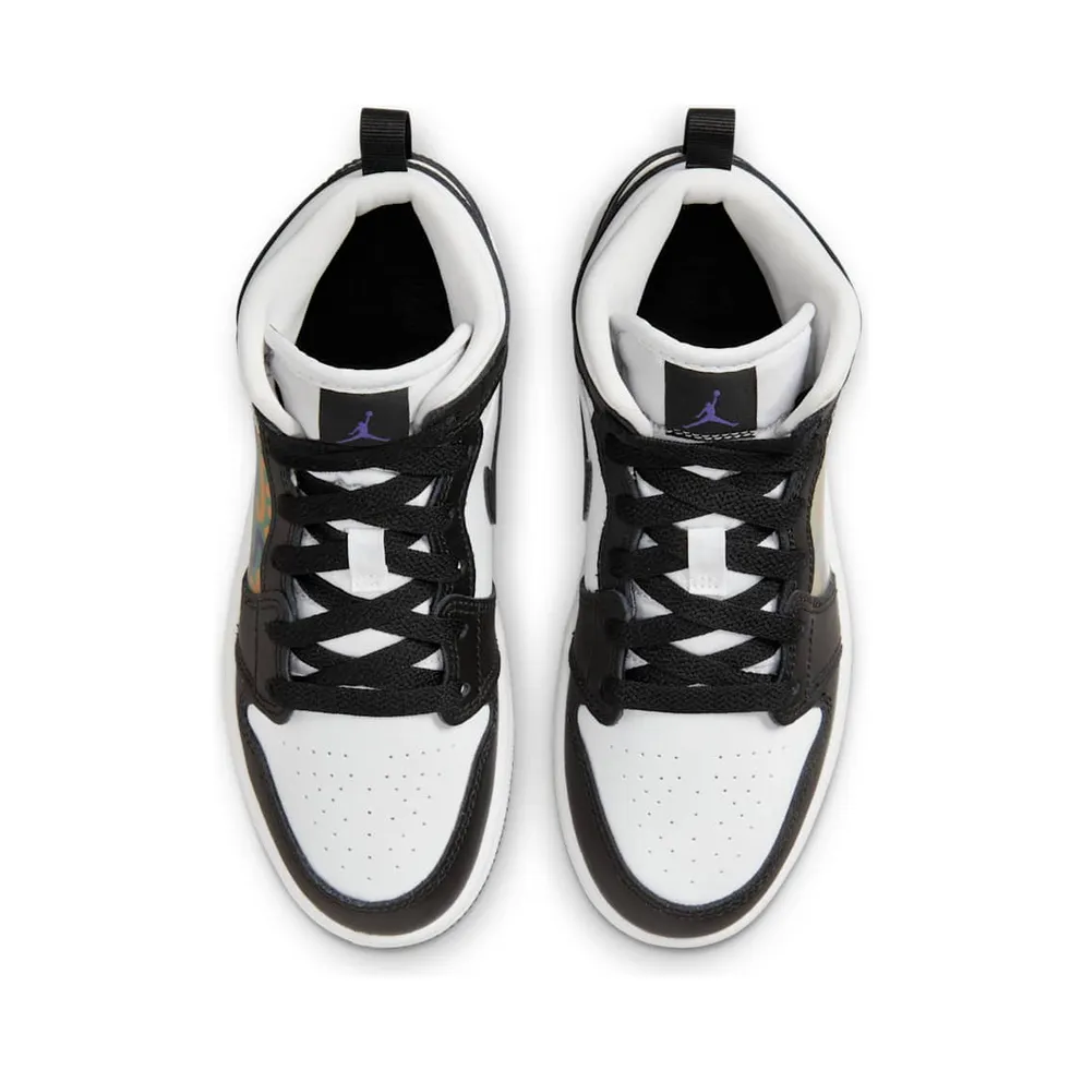 Jordan 1 Mid Younger Kids’ Black (DR9496-001)
