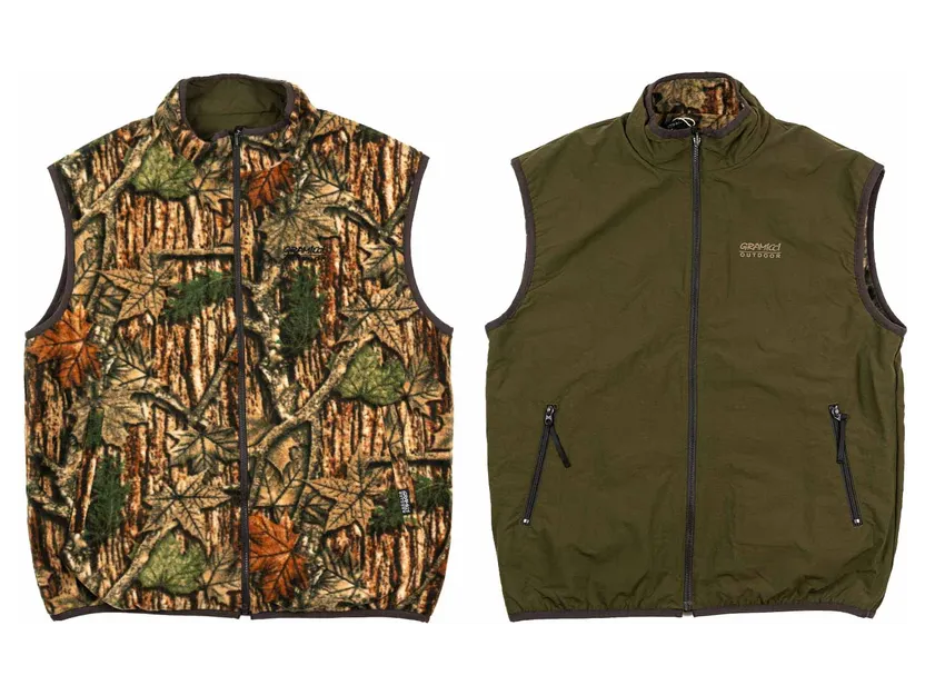 Gramicci – Reversible Fleece Vest – Jacke-Weste (G3FU-J030-leaf-camo)